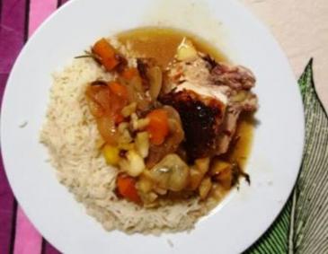 Ofenhendl mit Gemüse Ofenhendl mit Gemüse