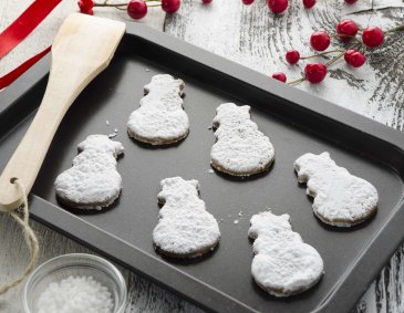 Kokos-Schneemannkekse Kokos-Schneemannkekse