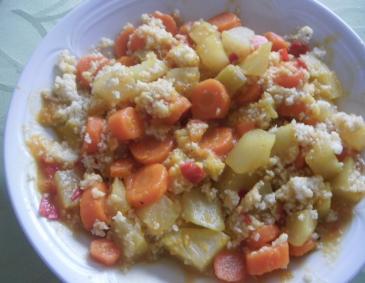 Hirsegemüse mit Curcuma und Ingwer Hirsegemüse mit Curcuma und Ingwer