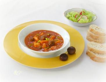Putengulasch mit Maroni Putengulasch mit Maroni