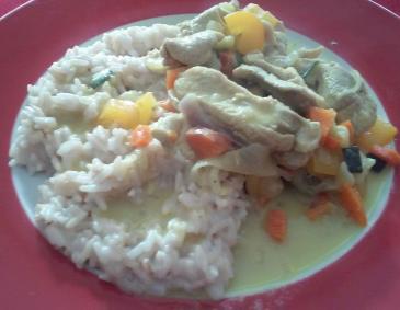 Truthahncurry mit Kokosreis Truthahncurry mit Kokosreis