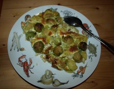 Kohlsprossenauflauf Kohlsprossenauflauf