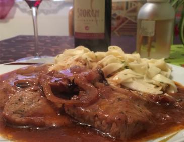 Rotwein-Schnitzel Rotwein-Schnitzel