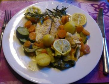Fischfilet in der Folie Fischfilet in der Folie