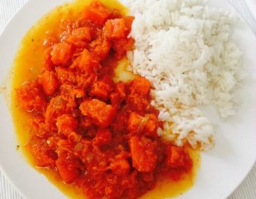 Kürbisgemüse mit Reis Kürbisgemüse mit Reis