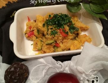 Huhn mit Gemüse und Couscous Huhn mit Gemüse und Couscous