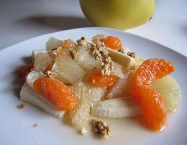 Flambierter Mandarinen-Pomelo-Salat Flambierter Mandarinen-Pomelo-Salat