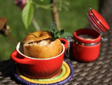 Gegrillter Apfel mit Marzipan