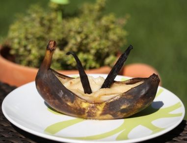 Gegrillte Marzipanbanane