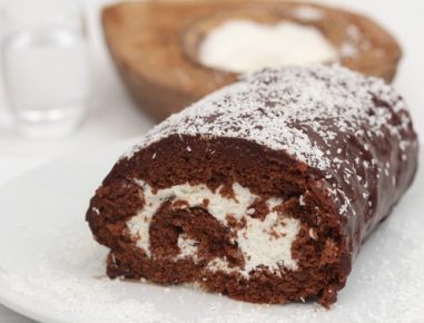 Schoko-Kokos-Roulade