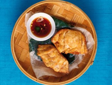 Gedämpfte Wonton-Täschchen mit Shrimps und Schweinefleisch