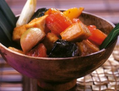 Süß-saures Tofu-Gemüse