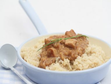 Huhn in Erdnuss-Kokos-Sauce