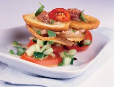 Panzanella ( Toskanischer Brotsalat ) á la Toni Mörwald