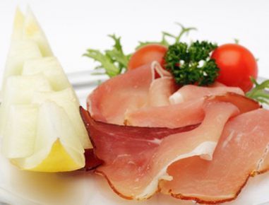 Rindersaftschinken mit Melone