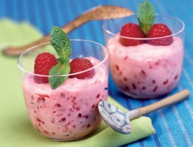 Schnelles Himbeereis