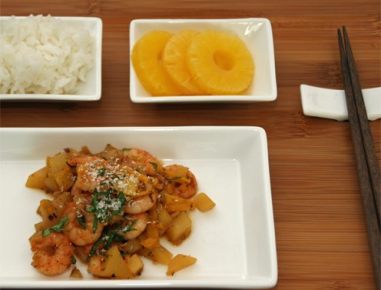 Garnelen-Mango-Wok