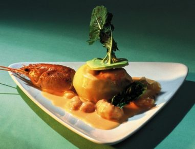 Krebsragout im Kohlrabi