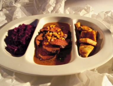 Gedünsteter Rehbraten