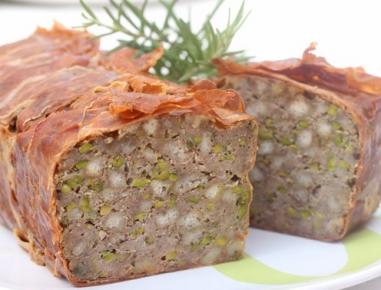 Faschierter Braten mit Pistazien