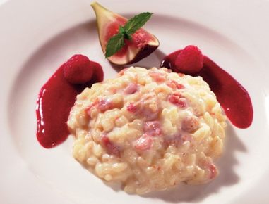 Feigenrisotto mit Himbeermark