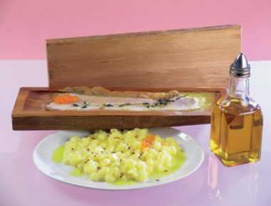 Schindlforelle mit Leinölerdäpfeln