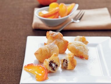Gebackene Mäuse gefüllt mit Polenta-Schokolade