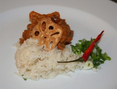 Ganslcurry mit Basmatireis