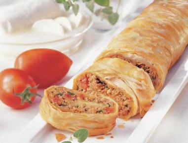 Pikanter Fleischstrudel