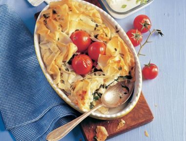 Griechischer Spinatstrudel (Spanakopita)