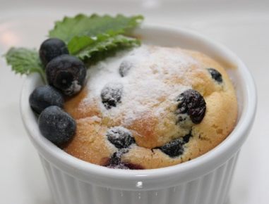 Heidelbeeren-Topfen-Gratin
