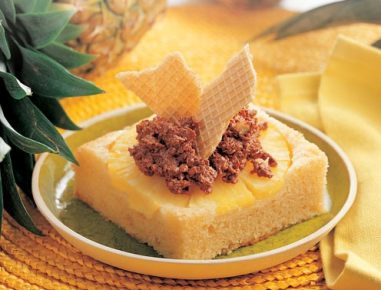 Ananas - Nougat Blechkuchen
