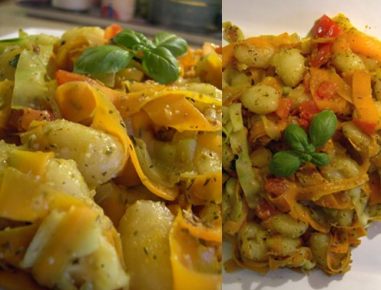 Gnocchi in Pestogemüse