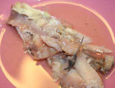 Sardinas in Öl mariniert mit Tomaten-Minz Bruschetta