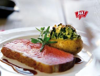 Roastbeef mit gefüllten Spinaterdäpfeln