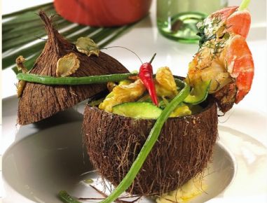 Garnelencurry im Jasminreisring