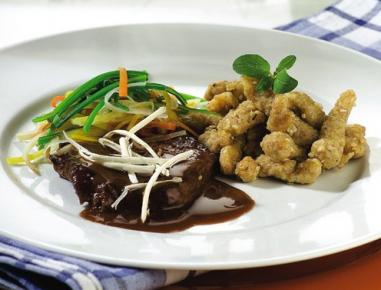 Steirischer Wurzelrostbraten mit Kren und Vollkornspätzle