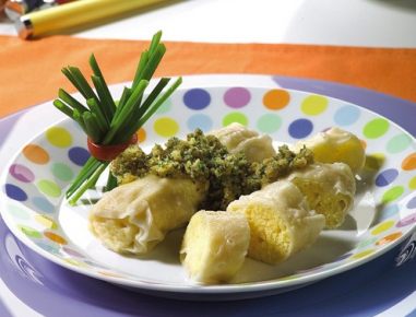 Gekochter Grießstrudel