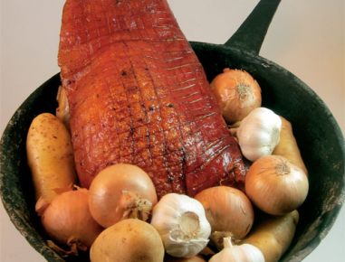 Schweinsbraten vom Holzofen