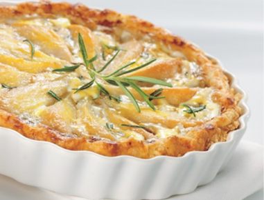 Birnen-Tartelettes mit Blauschimmelkäse und Rosmarin