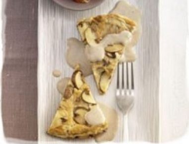Pilzomelette mit Tomatensalat