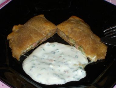 Schinken-Mozzarella-Tascherl