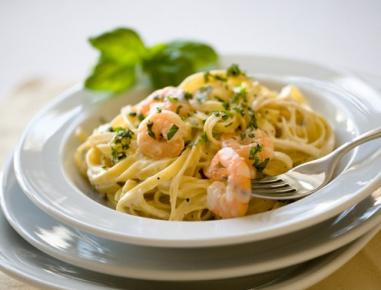 Tagliatelle mit Shrimps