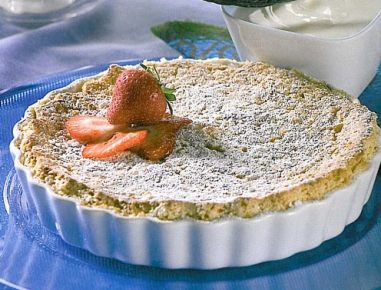 Ricotta-Hirse Gratin mit frischen Früchten