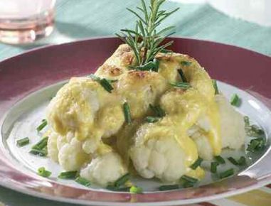 Karfiol-Schinken-Gratin