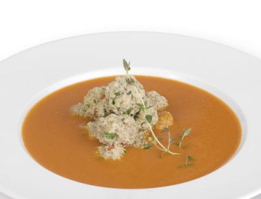 Reissuppe mit Tomaten