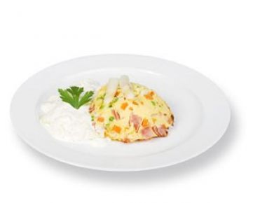 Gemüsepudding mit Rahmgurken