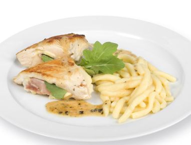 Gefüllte Hühnerbrust mit Kartoffelnudeln