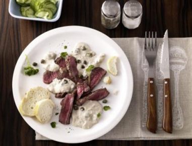 Rumpsteak mit 3 Pfeffer-Thunfischsauce