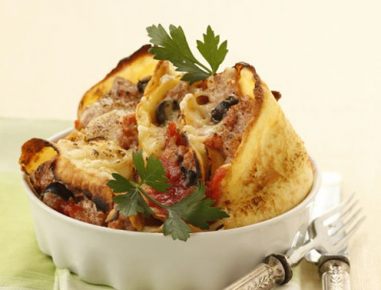 Parmesan-Oliven-Crespelle